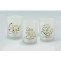 Friends Glass Votive Set w/ LED Tea Lights